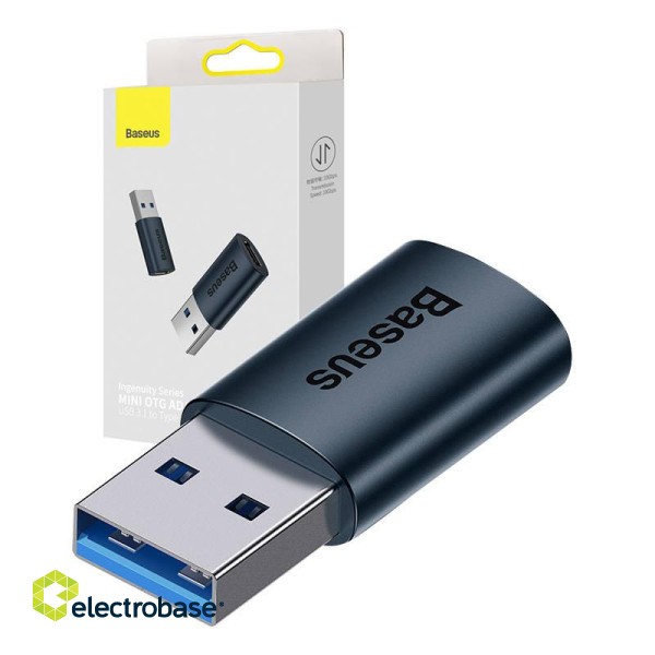 Baseus Ingenuity USB-A to USB-C adapter OTG (blue) image 1