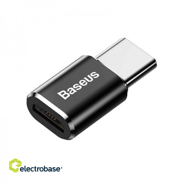 Baseus Micro USB to USB Type-C adapter - black paveikslėlis 6