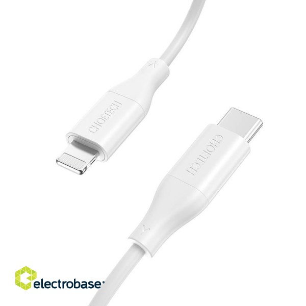 Cable Choetech IP0040 USB-C to Lightning PD18/30W 1,2m (white) paveikslėlis 2
