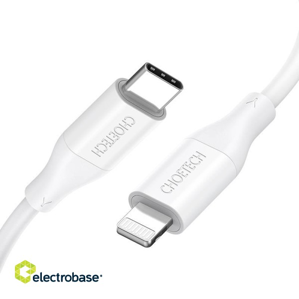 Cable Choetech IP0040 USB-C to Lightning PD18/30W 1,2m (white) paveikslėlis 3