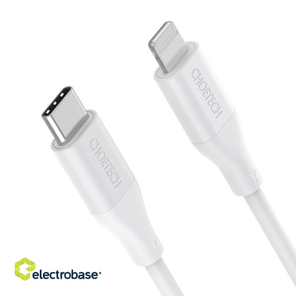Cable Choetech IP0040 USB-C to Lightning PD18/30W 1,2m (white) image 4