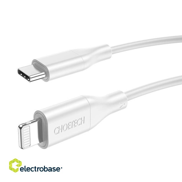 Cable Choetech IP0040 USB-C to Lightning PD18/30W 1,2m (white) фото 5