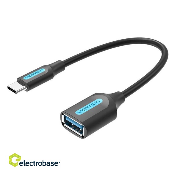 USB-C 3.1 Male to USB Female OTG Cable Vention CCVBB 0.15m, 2A, Black image 1