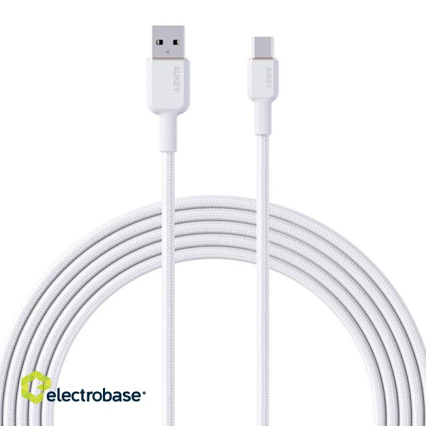 Cable Aukey CB-NAC1 USB-A to USB-C 1m (white) paveikslėlis 1