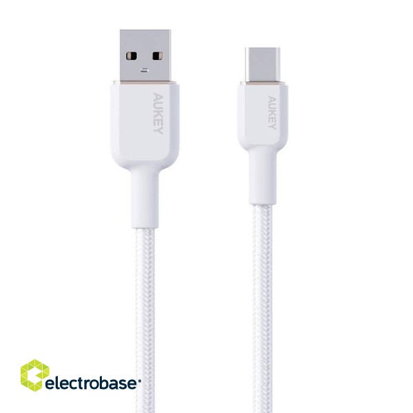 Cable Aukey CB-NAC1 USB-A to USB-C 1m (white) фото 2