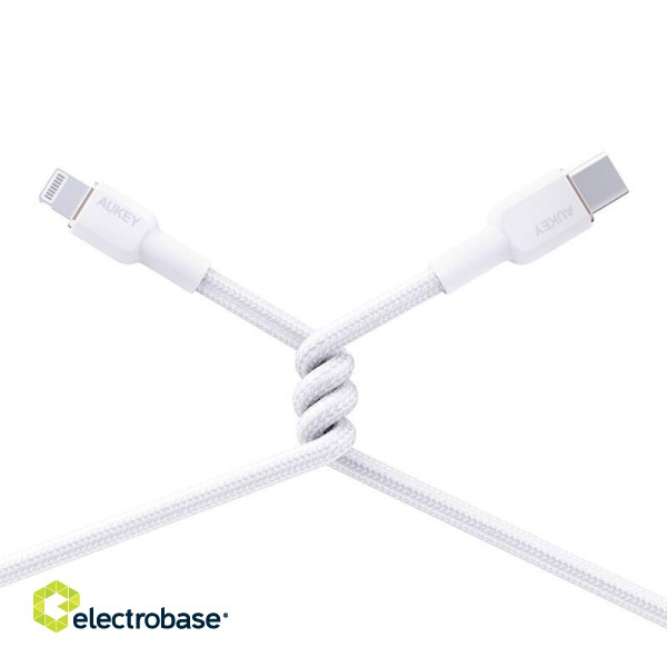 Cable Aukey CB-NAC1 USB-A to USB-C 1m (white) фото 3