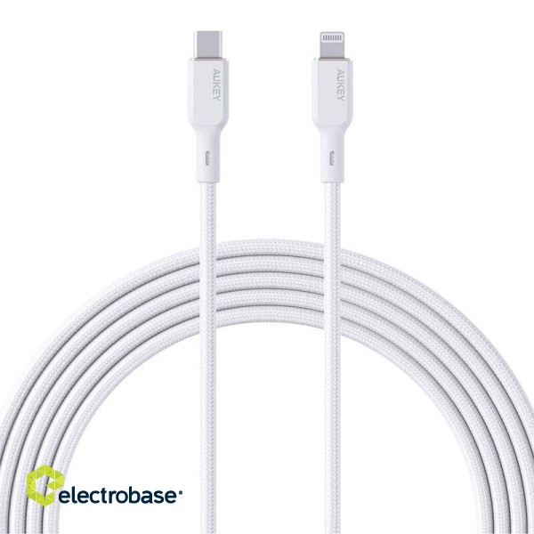 Cable Aukey CB-NCL2 USB-C to Lightning 1.8m (white) image 1