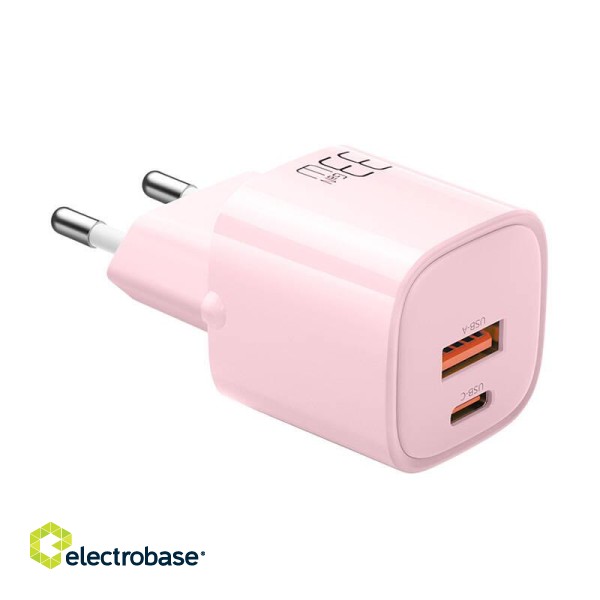 Charger GaN 33W Mcdodo CH-0155 USB-C, USB-A (pink) image 1