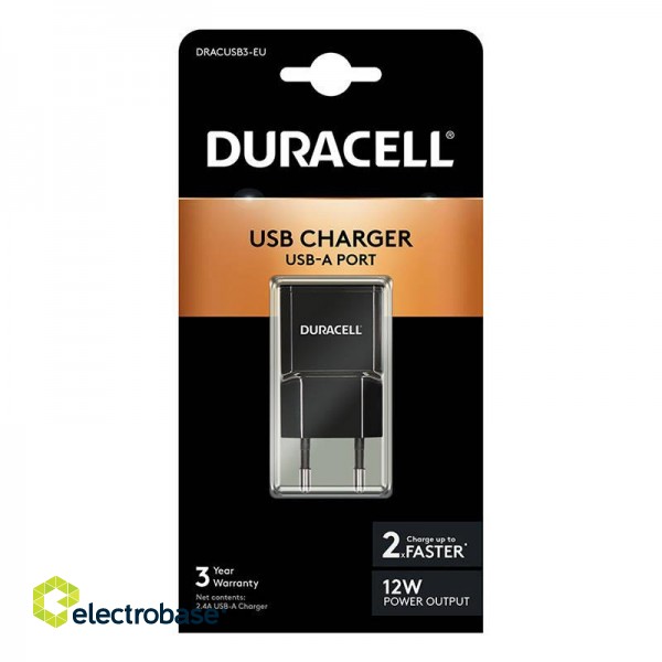 Duracell Wall Charger USB, 2.1A (black) image 3
