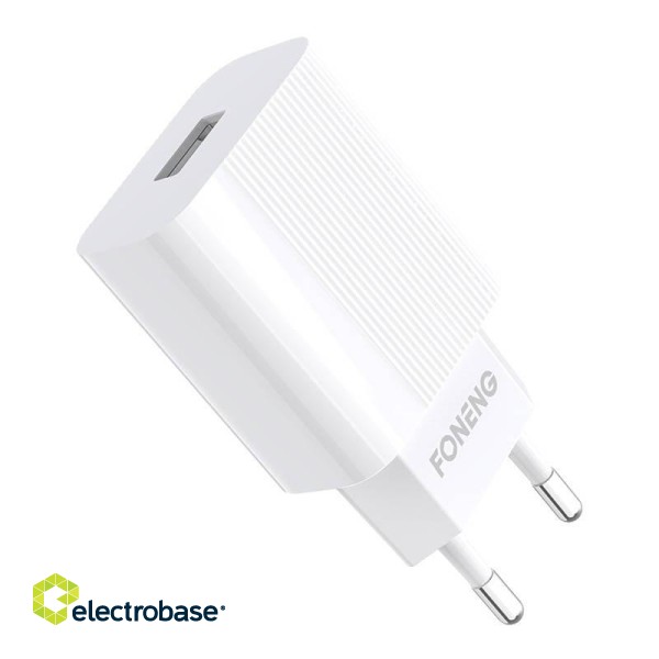 Fast charger Foneng EU28, 1xUSB, QC 3.0 + Cable USB Micro фото 2