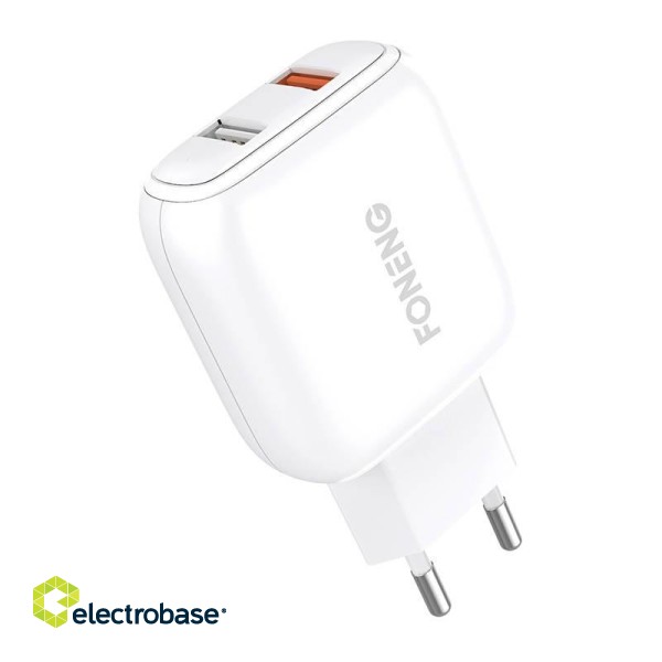 Fast charger Foneng 2x USB EU36 + USB Micro cable фото 2