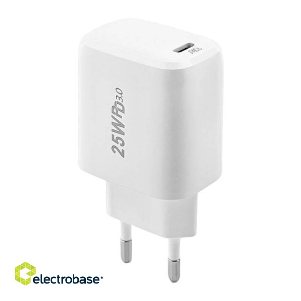 Fast charger Foneng EU40, USB-C, 25W (white) image 1