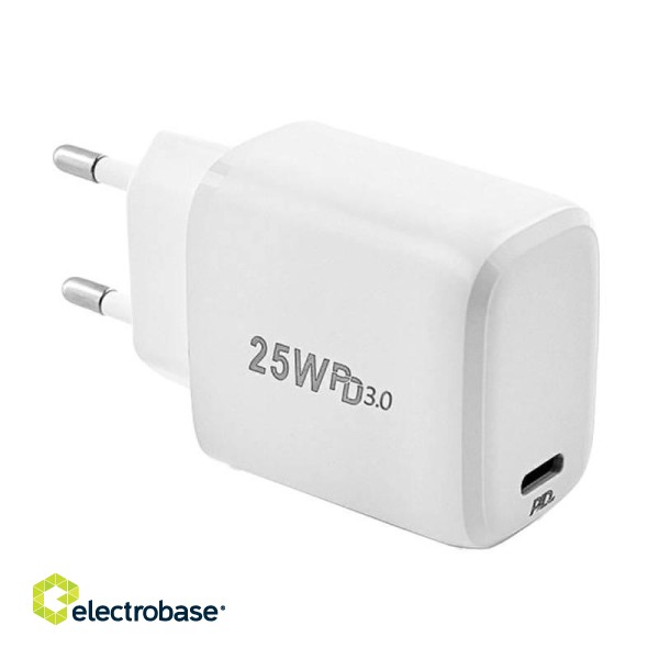 Fast charger Foneng EU40, USB-C, 25W (white) image 3