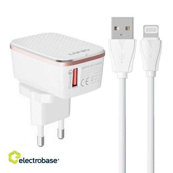 Wall charger A1204Q 18W +  Lightning cable фото 1