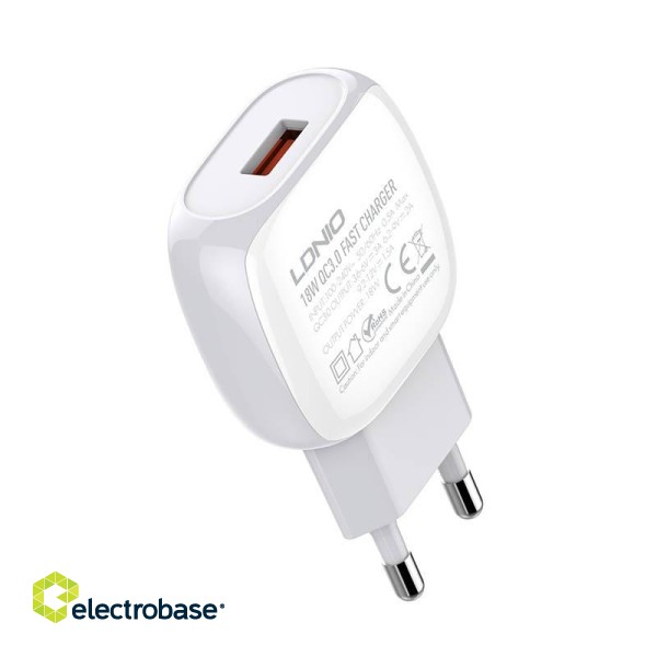 Wall charger  LDNIO A1307Q 18W +  Lightning cable image 3