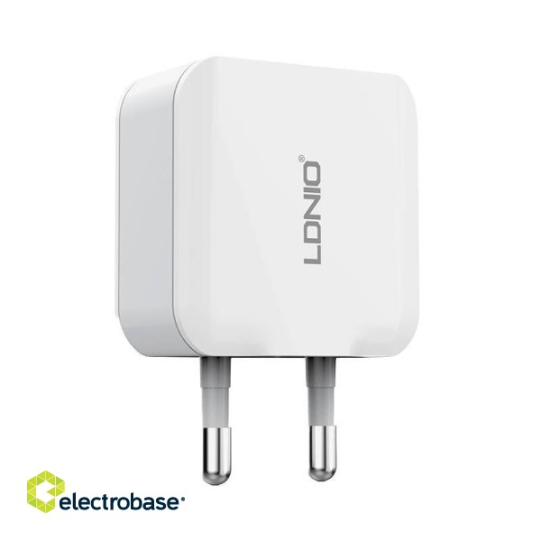 Wall charger  LDNIO A2201 2USB +  Lightning cable фото 2