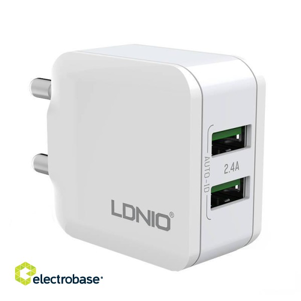 Wall charger  LDNIO A2201 2USB +  Lightning cable image 5