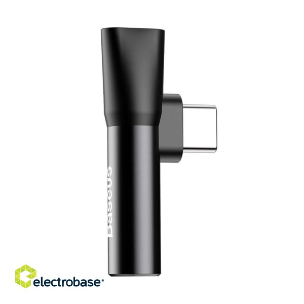 Baseus Audio Adapter USB-C to Mini Jack 3.5mm + USB-C (black) image 4