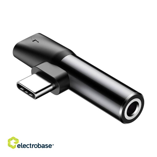 Baseus Audio Adapter USB-C to Mini Jack 3.5mm + USB-C (black) image 6