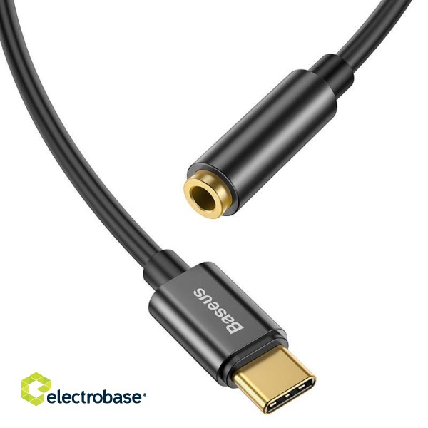 Baseus L54 Audio Adapter USB-C + mini jack 3,5mm (Black) фото 3