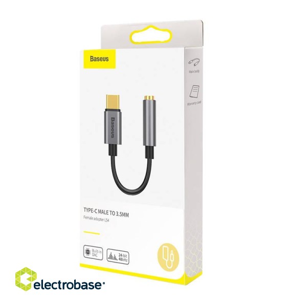 Baseus L54 Audio Adapter USB-C + mini jack 3,5mm (Black+Gray) image 6