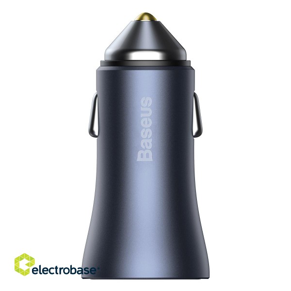 Baseus Golden Contactor Pro car charger, 2x USB, 40W (gray) image 2