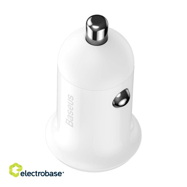 Baseus Grain Pro Car Charger 2x USB 4.8A (white) paveikslėlis 3