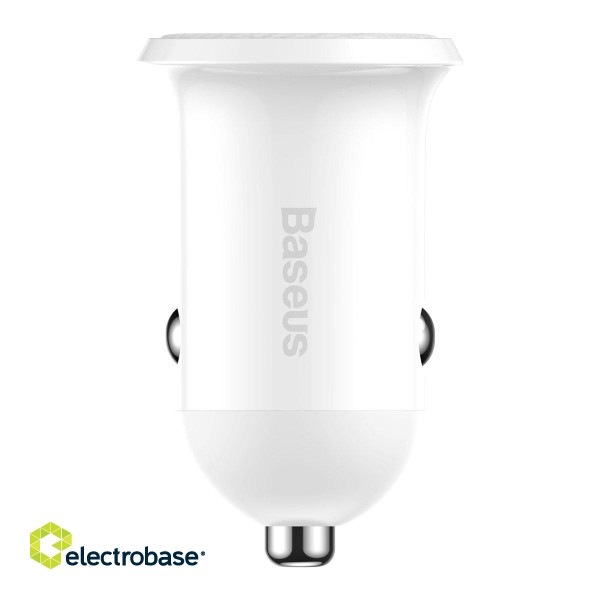 Baseus Grain Pro Car Charger 2x USB 4.8A (white) image 4