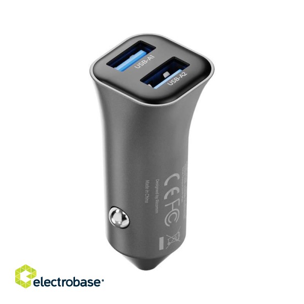 Car Charger 24W Ricomm RA241 2xUSB-A фото 2