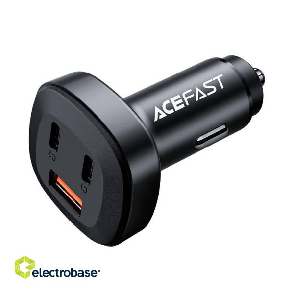 Car Charger Acefast B3, 66W, 2x USB-C + USB (black) image 2