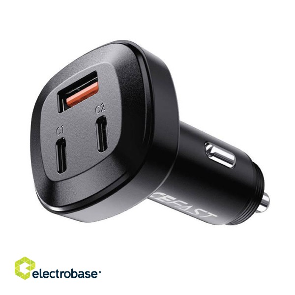 Car Charger Acefast B3, 66W, 2x USB-C + USB (black) image 3