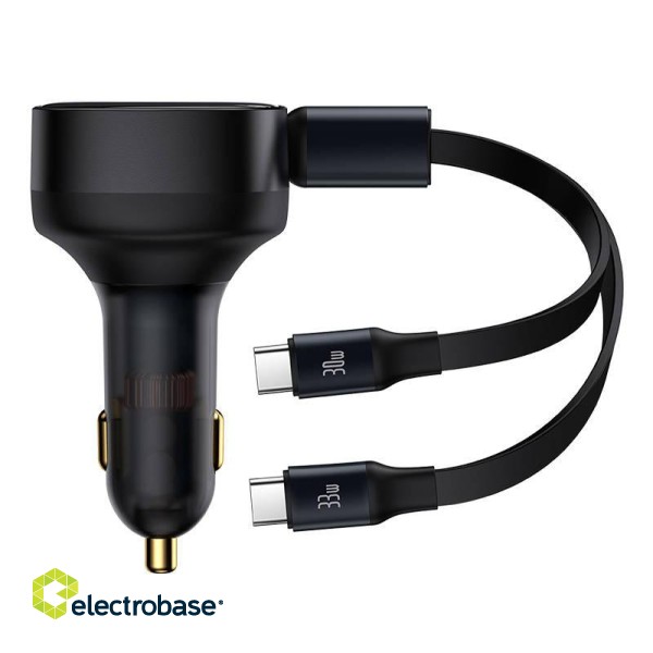 Car Charger Baseus Enjoyment with cable USB-C, 33W (Black) image 2