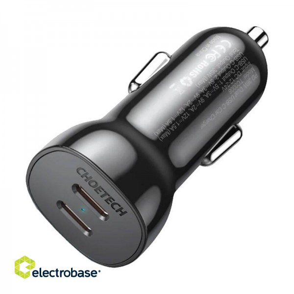 Car charger Choetech TC0008 40W 2x USB-C фото 3