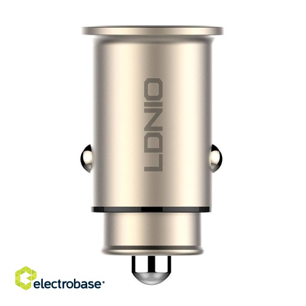 LDNIO C506Q USB, USB-C Car charger + USB-C - Lightning Cable image 2