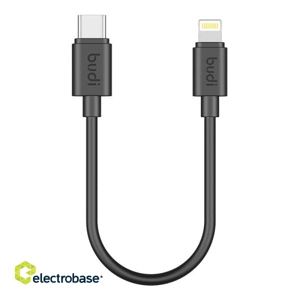 USB-C to Lightning cable Budi 35W 25cm (black)