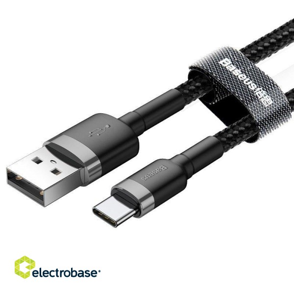 Baseus Cafule cable USB-C 3A 1m (Gray+Black) фото 2