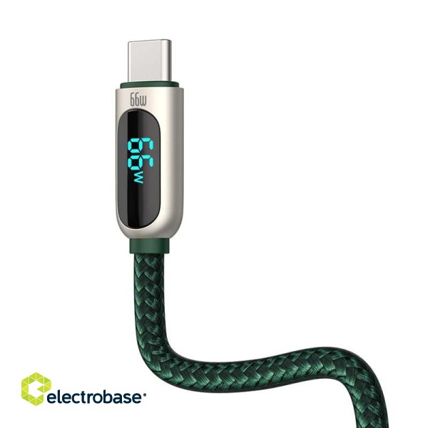 Baseus Display Cable USB to Type-C, 66W, 1m (green) image 3