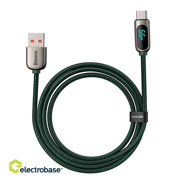 Baseus Display Cable USB to Type-C, 66W, 1m (green) image 6