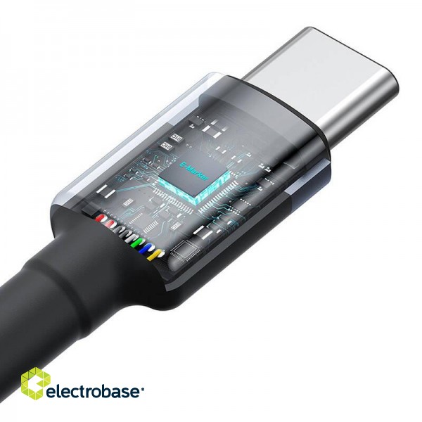 Cable Baseus Cafule USB-C to USB-C 100W,2m, 2psc (Red Black, Grey Black) фото 6