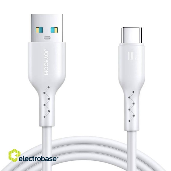 Cable Flash Charge USB to USB-C Joyroom SA26-AC36/ 100W / 1m (white)