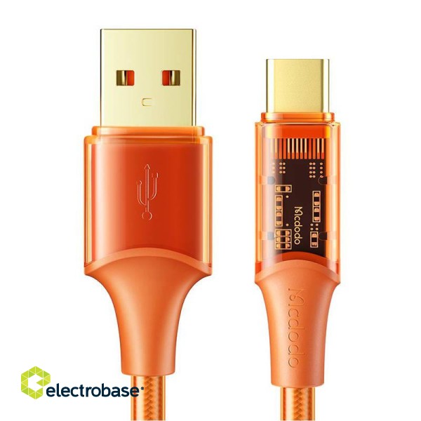 Cable USB-C  Mcdodo CA-3150, 6A, 1.8m (orange) фото 1