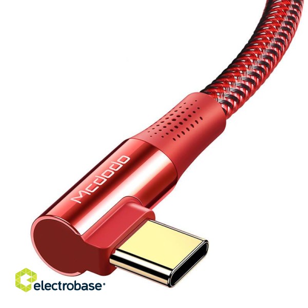 Cable USB-C to USB-C Mcdodo CA-8321 100W 90 Degree 1.2m (red) image 2