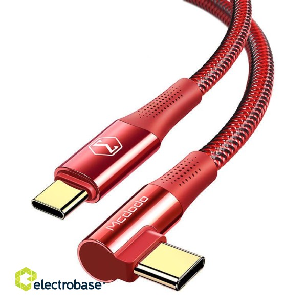 Cable USB-C to USB-C Mcdodo CA-8321 100W 90 Degree 1.2m (red) image 5