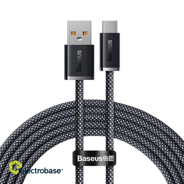 Cable USB to USB-C Baseus Dynamic Series, 100W, 2m (black) paveikslėlis 2