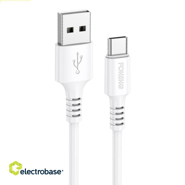 Cable USB to USB C Foneng, x85 3A Quick Charge, 1m (white) image 2