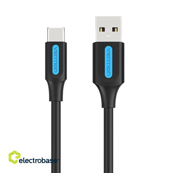 Cable USB-A 2.0 to USB-C Vention COKBC 3A 0,25m (black) image 1