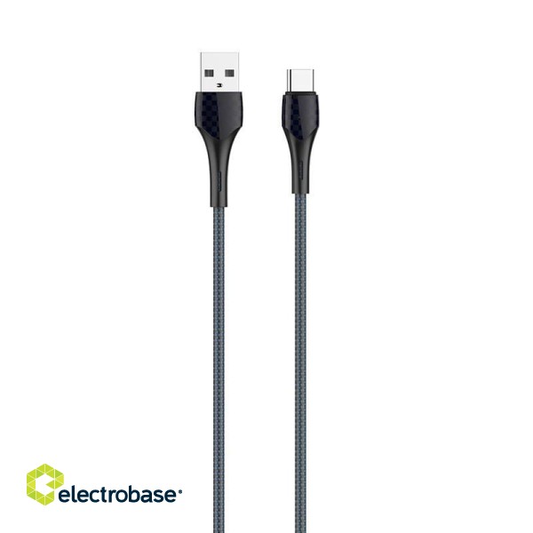 LDNIO LS521, 1m  USB - USB-C Cable (Grey-Blue) фото 2