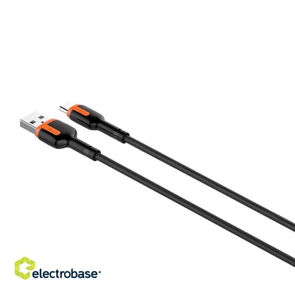 LDNIO LS532, USB - USB-C 2m Cable (Grey-Orange) image 2