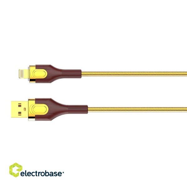 LDNIO LS681, USB - Lightning, 1m, 30W Cable (Gold) paveikslėlis 2