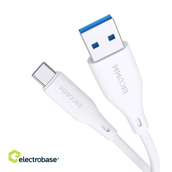 USB-A to USB-C Cable Ricomm RLS007ACW 2.1m фото 3